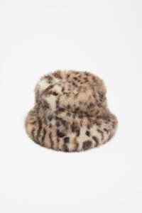 Gorro pelo leopardo beige
