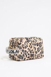 Neceser doble grande nylon print Leopard natural Neceser doble grande nylon print Leopard natural