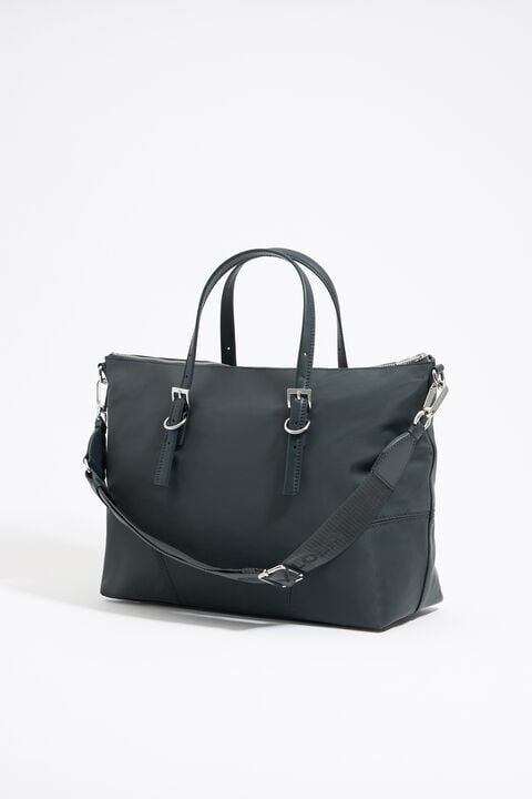 Bolso shopper grande nylon gris plomo Bolso shopper grande nylon gris plomo