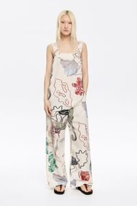 Pantalón jogger lino Camaleón marfil