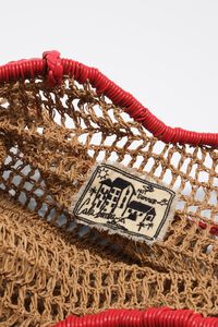 Bolso shopper grande efecto rafia natural oscuro