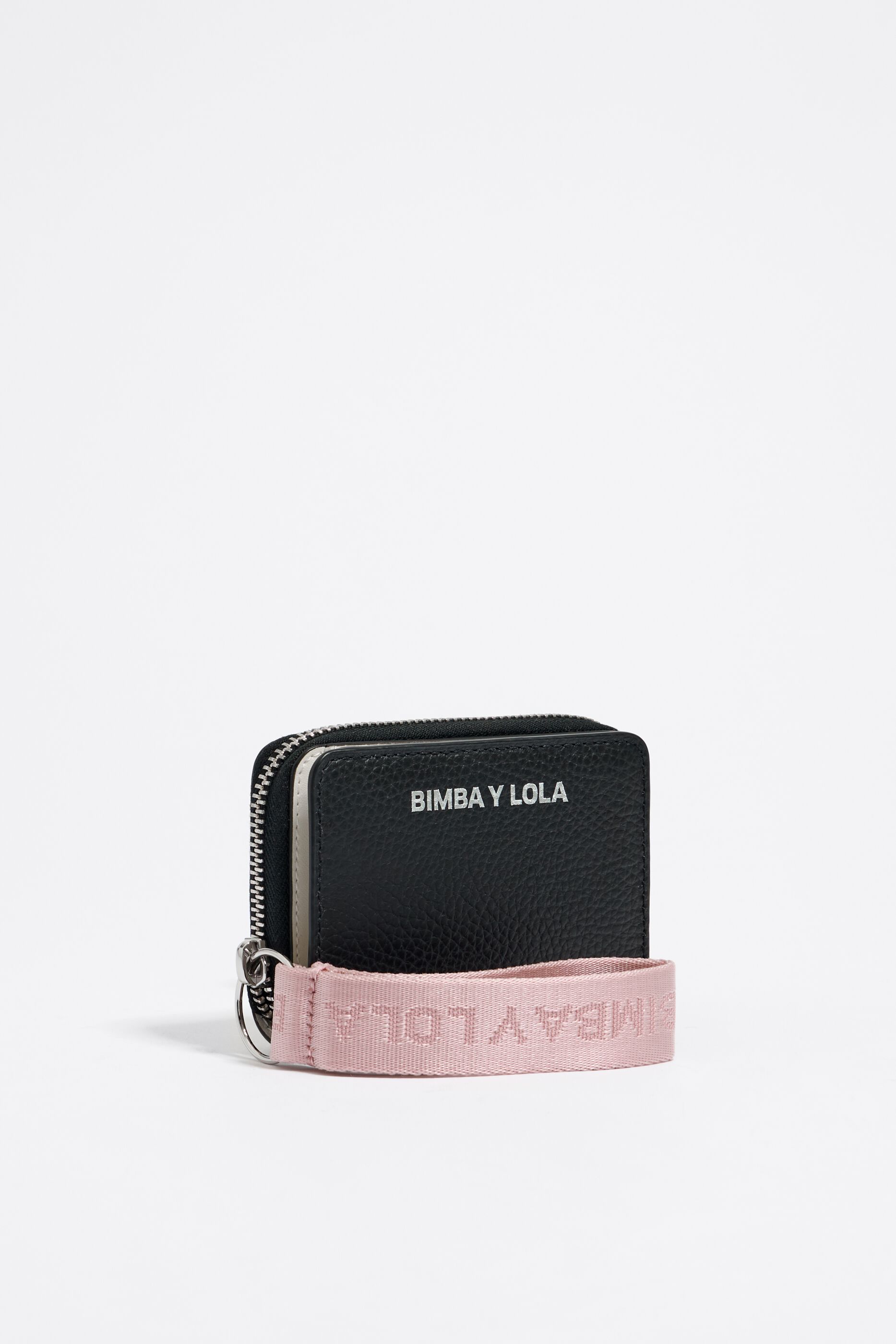 Cartera solapa piel negra