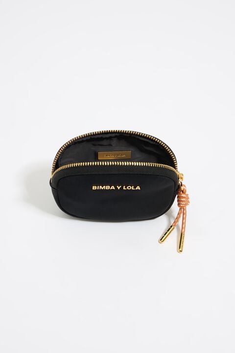 Monedero ovalado nylon negro Monedero ovalado nylon negro