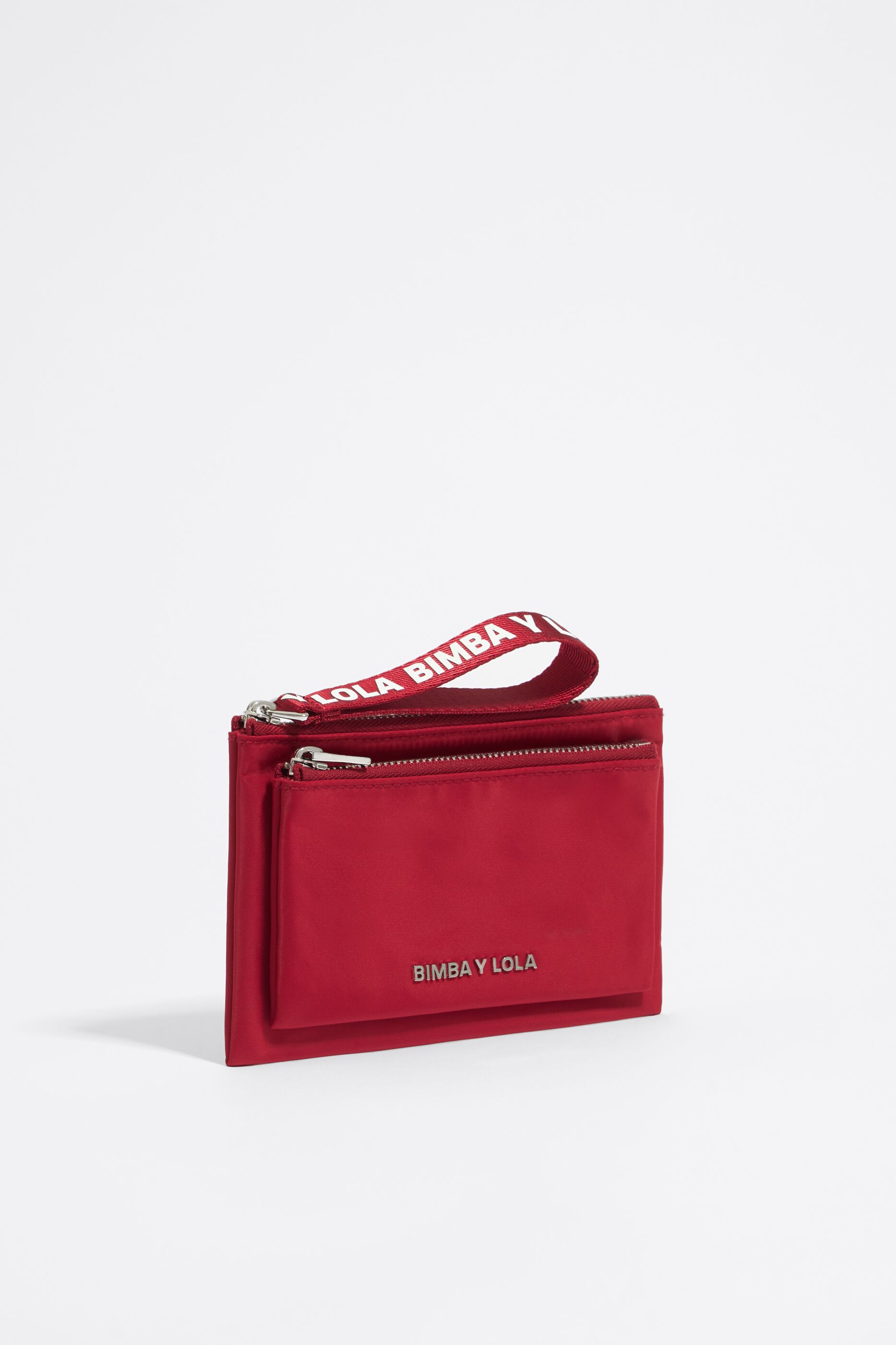 Cartera doble nylon roja