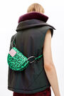Bolso solapa S piel verde Bolso solapa S piel verde
