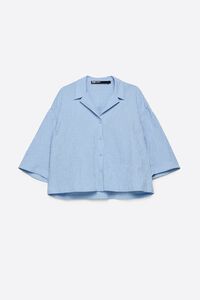 Camisa recta azul claro