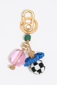 Llavero cabo resina, metal y beads Llavero cabo resina, metal y beads