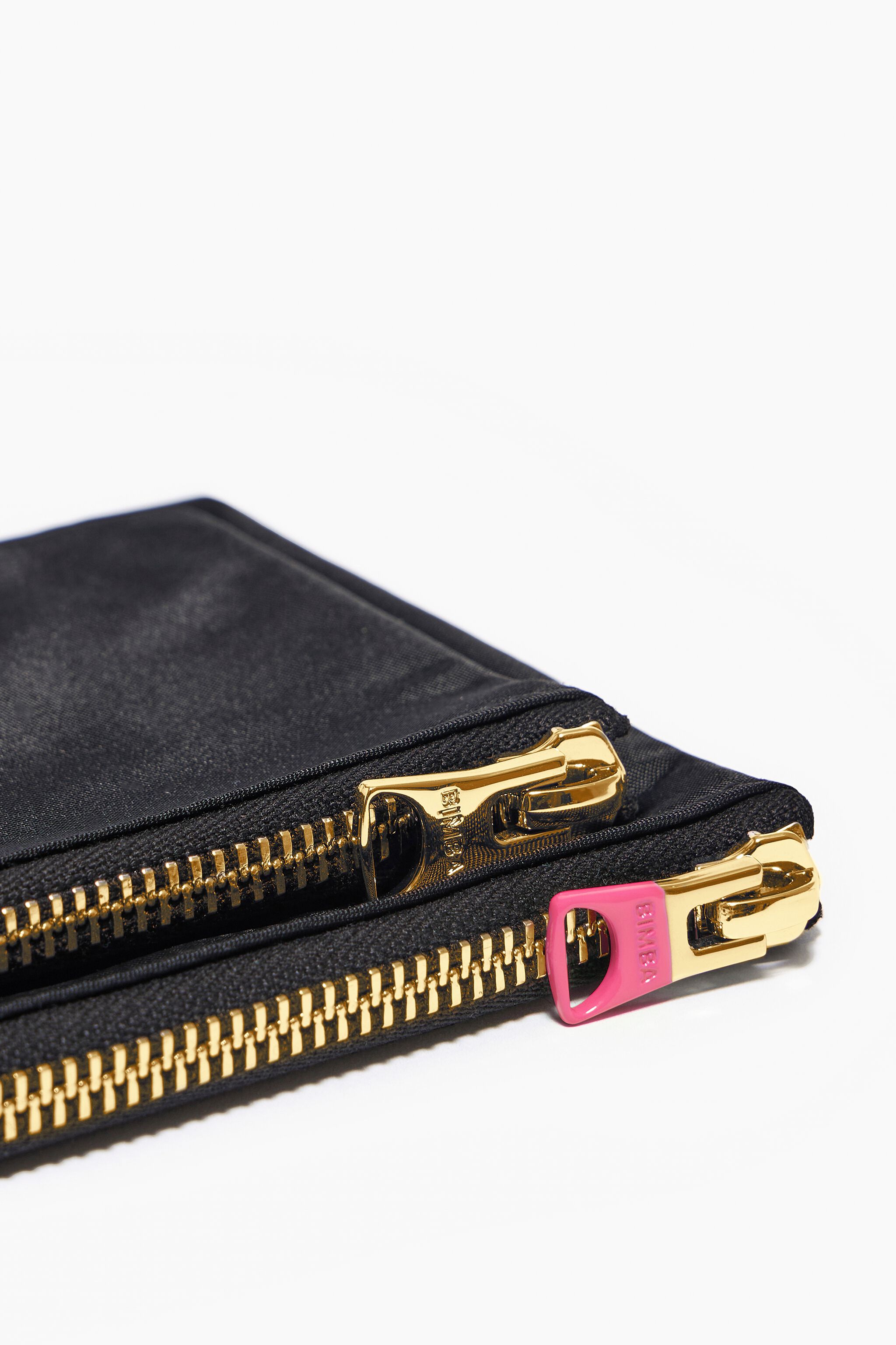 Cartera doble nylon negra