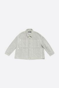 Cazadora denim recta aguamarina