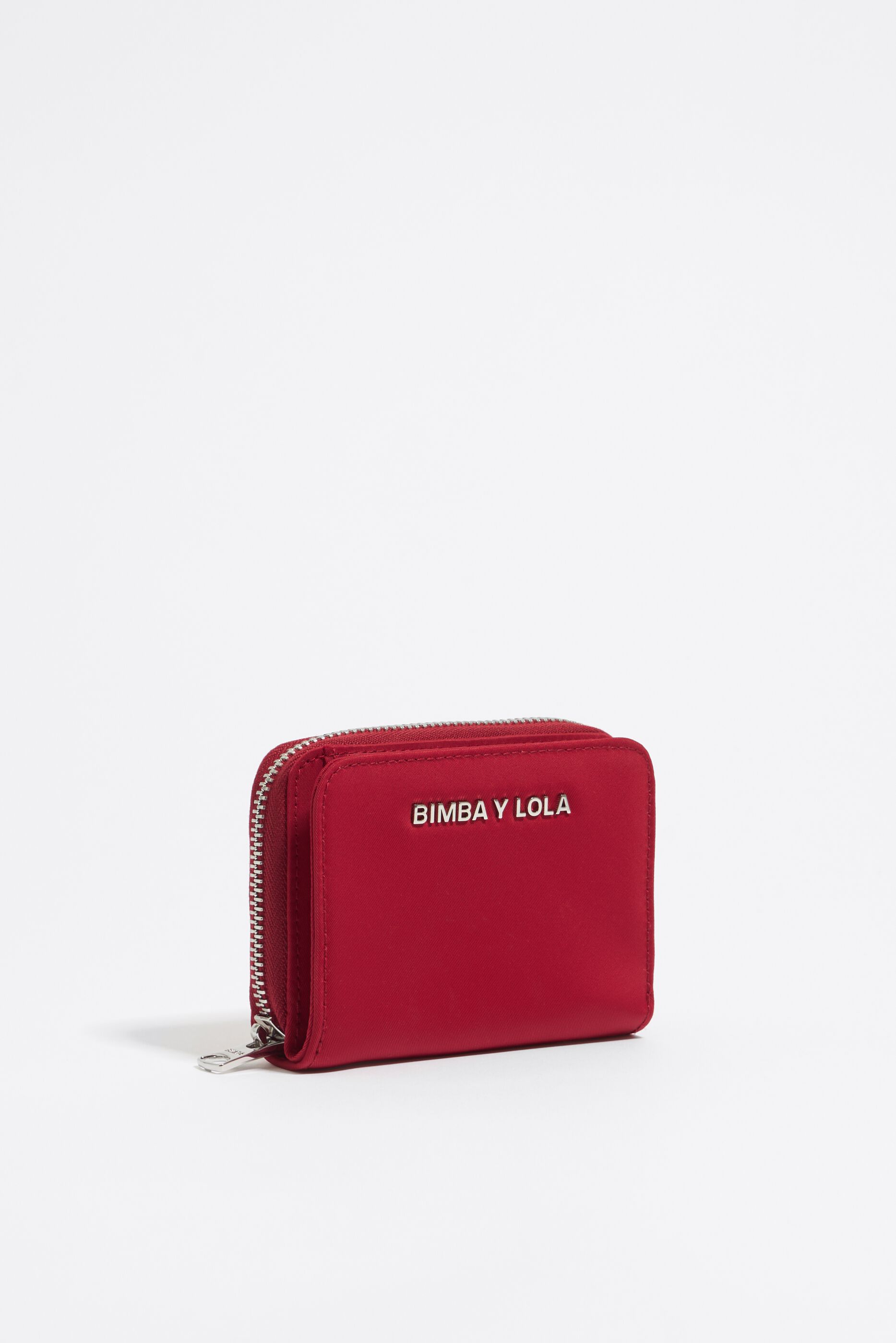 Cartera solapa nylon roja