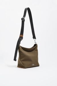 Bolso Carlino peque&ntilde;o gabardina oliva