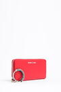 Billetera libro piel roja Billetera libro piel roja