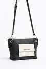 Bolso bandolera trapecio M piel negro Bolso bandolera trapecio M piel negro