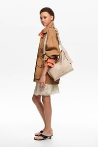 Bolso Carlino mediano gabardina arena