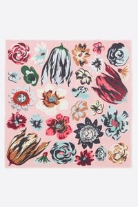 Chal flores XL rosa