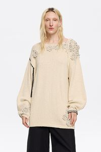 Jersey flores crochet arena