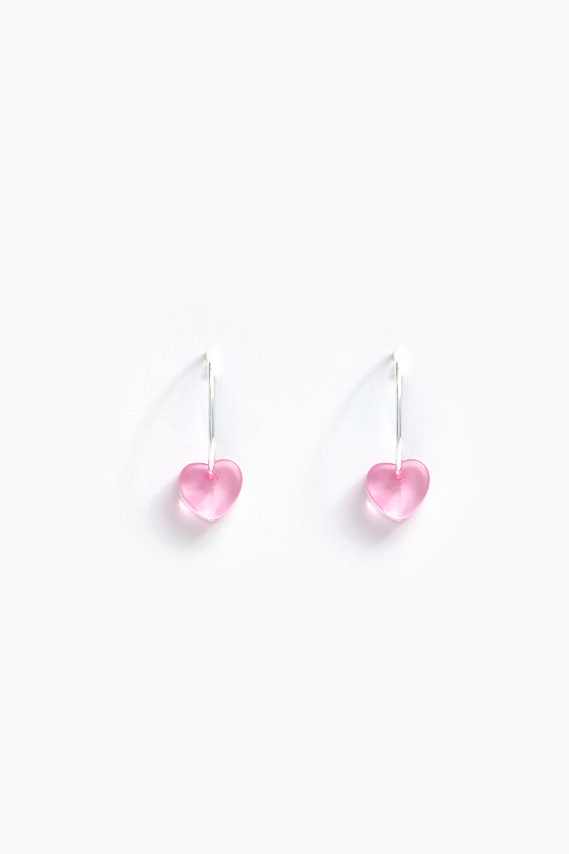 Pendientes aros resina corazón