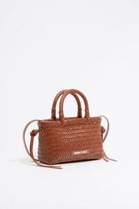 Bolso mini trenzado piel miel