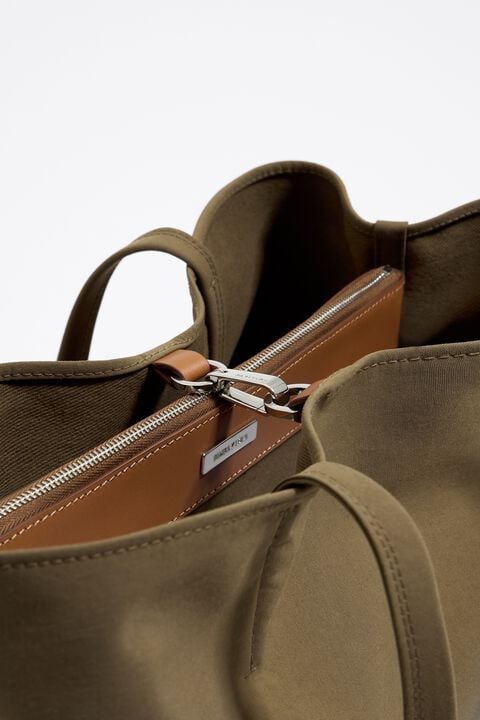 Bolso shopper Chihuahua grande gabardina oliva Bolso shopper Chihuahua grande gabardina oliva