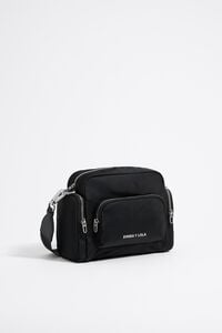 Bolso bandolera Pocket mediano nylon negro
