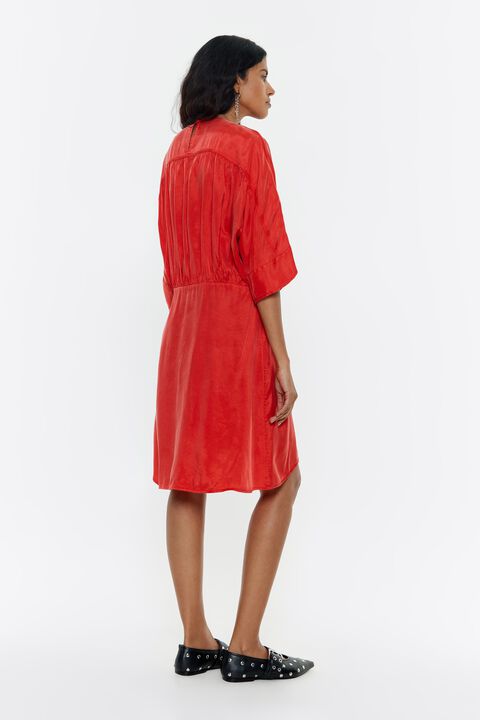 Vestido ajustado vuelo rojo Vestido ajustado vuelo rojo