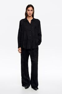 Pantal&oacute;n jogger bordados negro