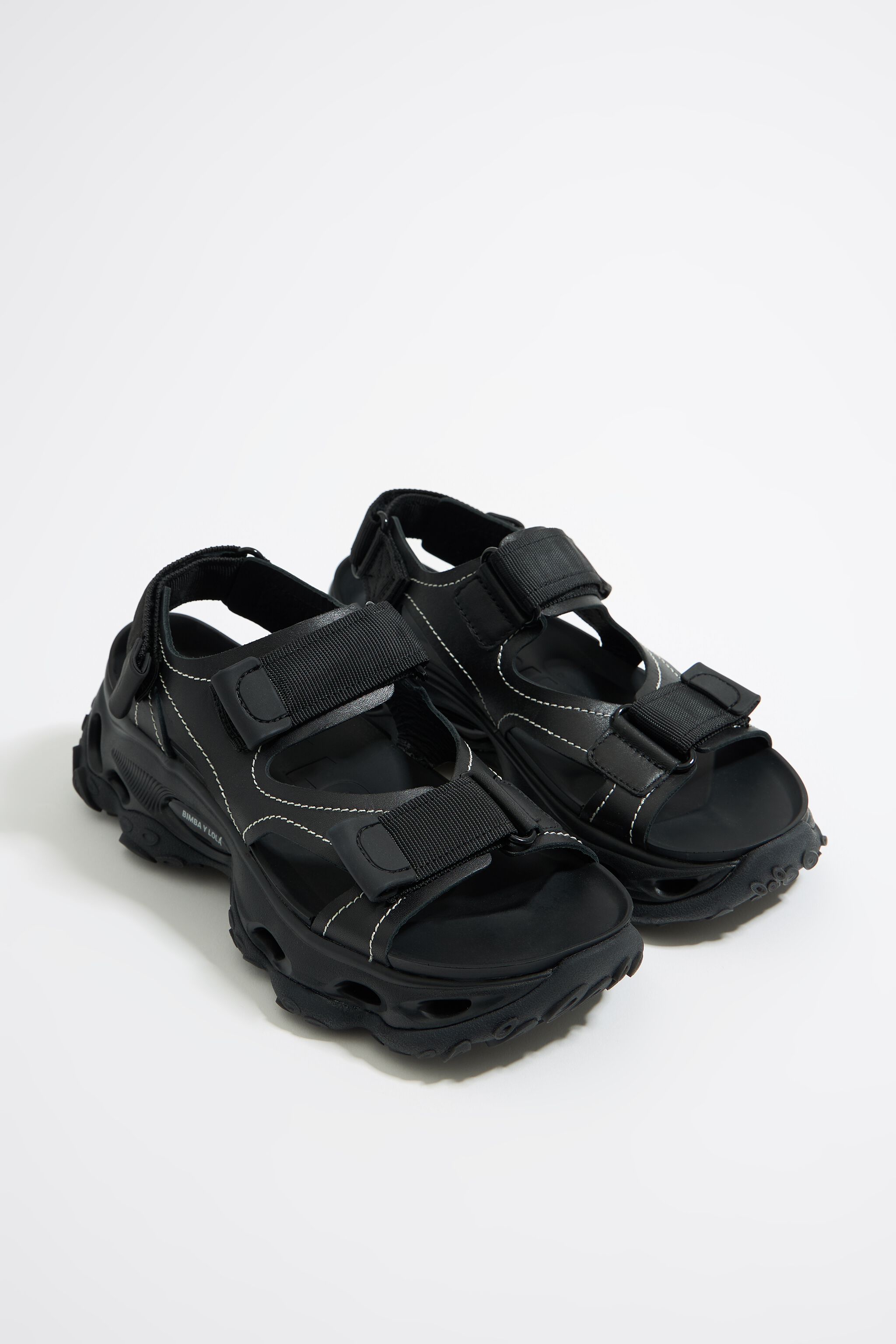 Sandalia pulpo piel negra