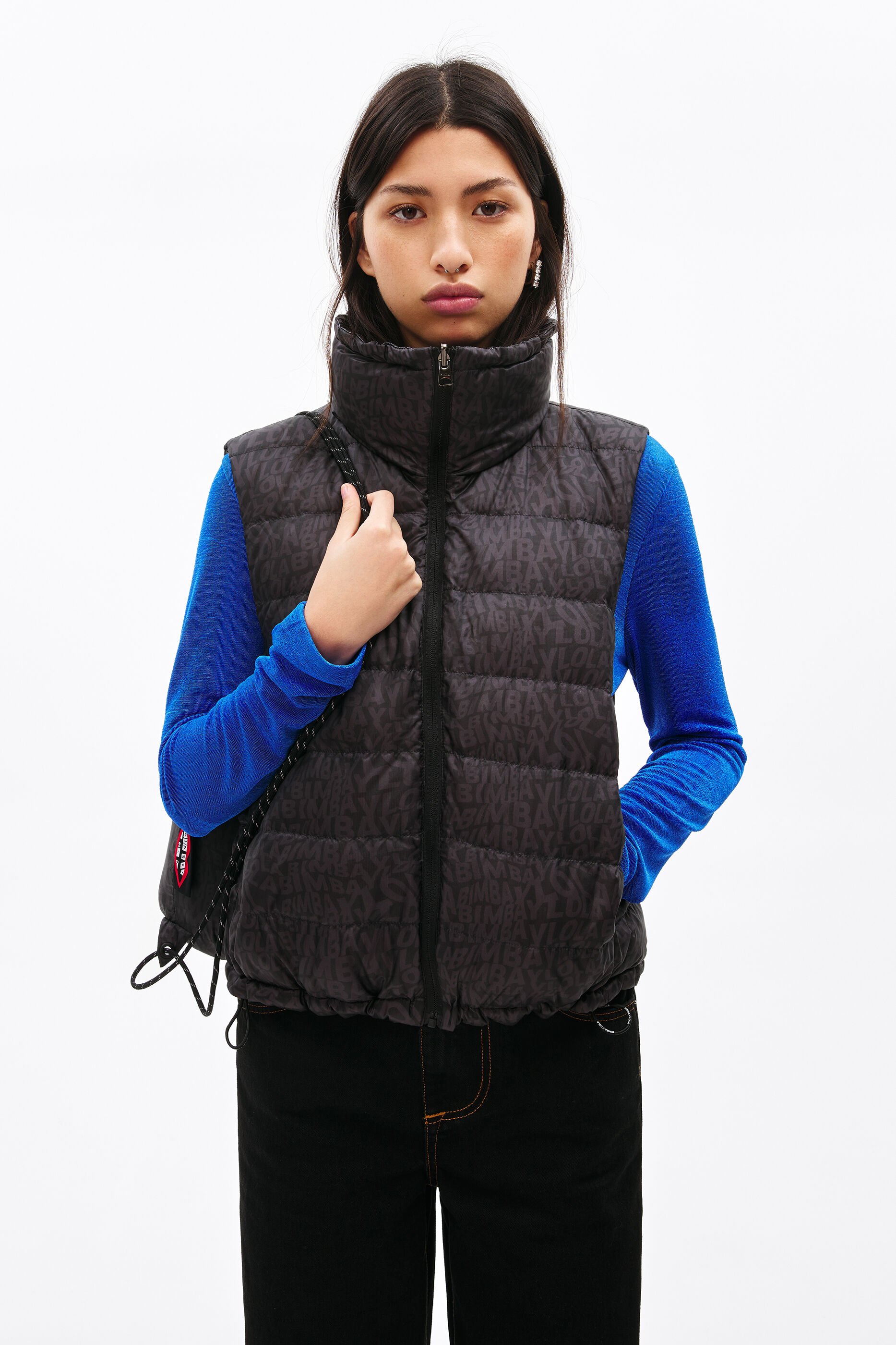 Chaleco reversible Logo-Distorb negro