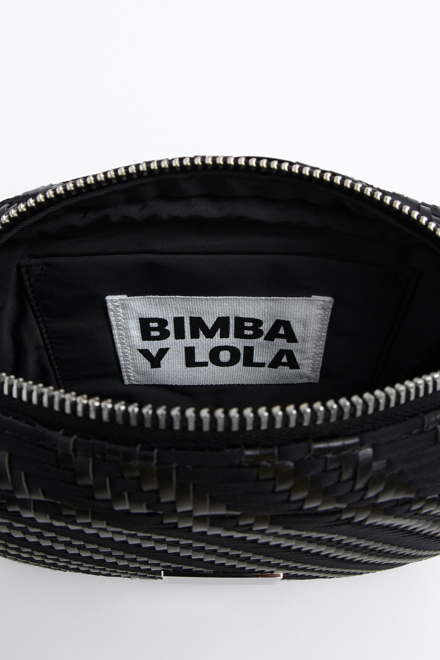 Bolso bandolera S trenzado negro