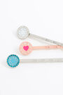 Set horquillas logo cristales Set horquillas logo cristales