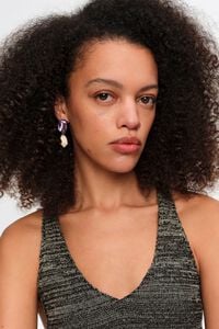 Pendientes cristales y perlas con caracolas