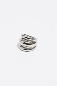 Anillo bandas plateado