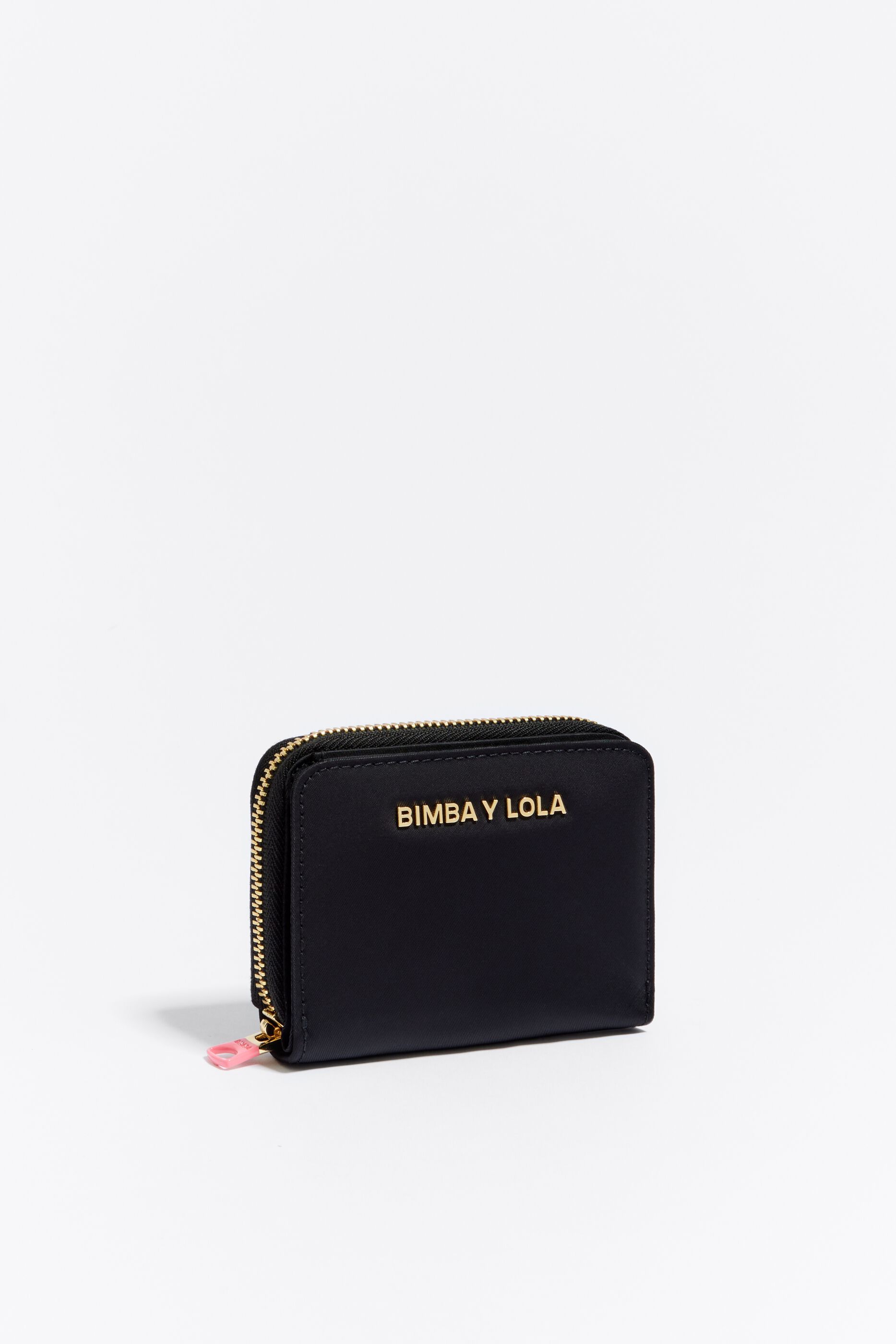 Cartera solapa nylon negra