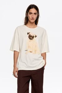 Camiseta logo carlino marfil