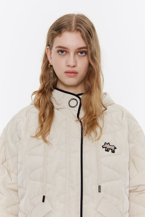 Chaquetón acolchado marfil Chaquetón acolchado marfil