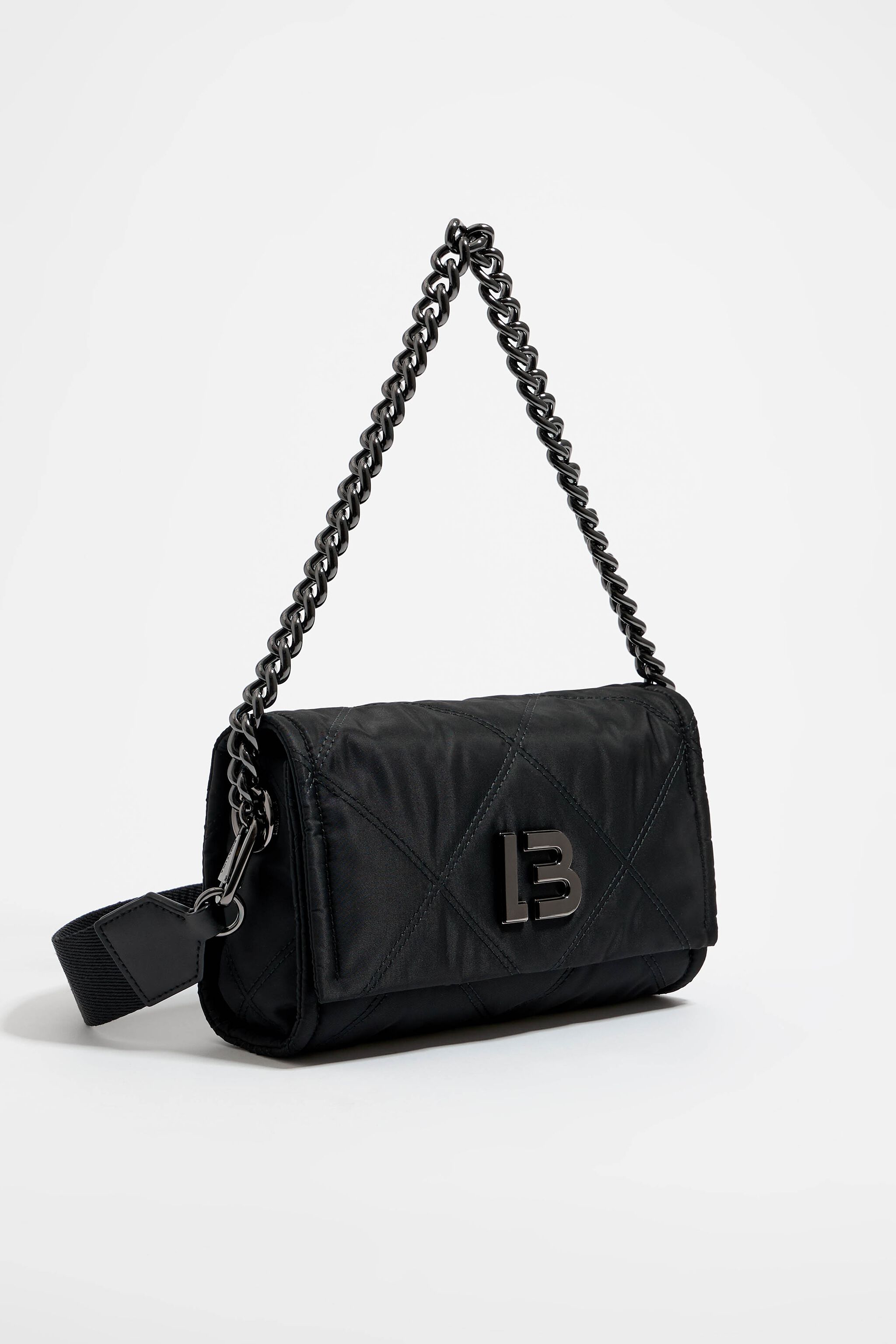 Bolso cadenas top negro pequeño