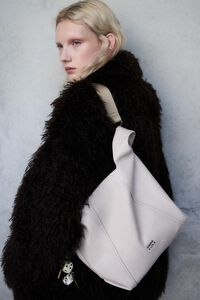Bolso Paper mediano piel marfil