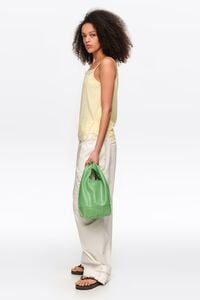Bolso Paper mediano piel esmeralda