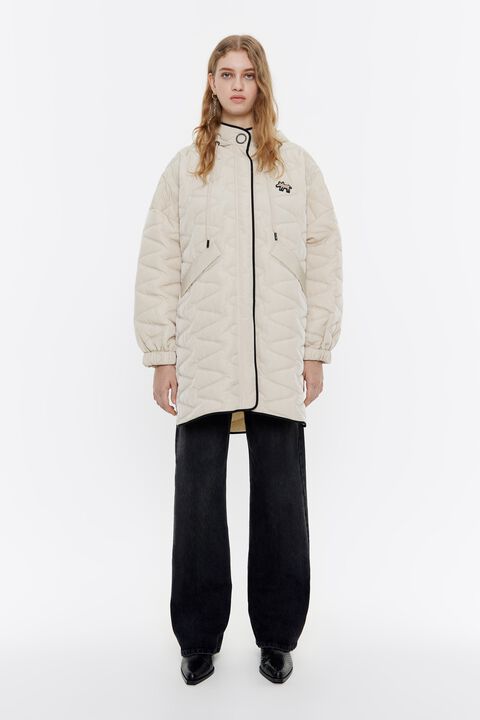 Chaquetón acolchado marfil Chaquetón acolchado marfil