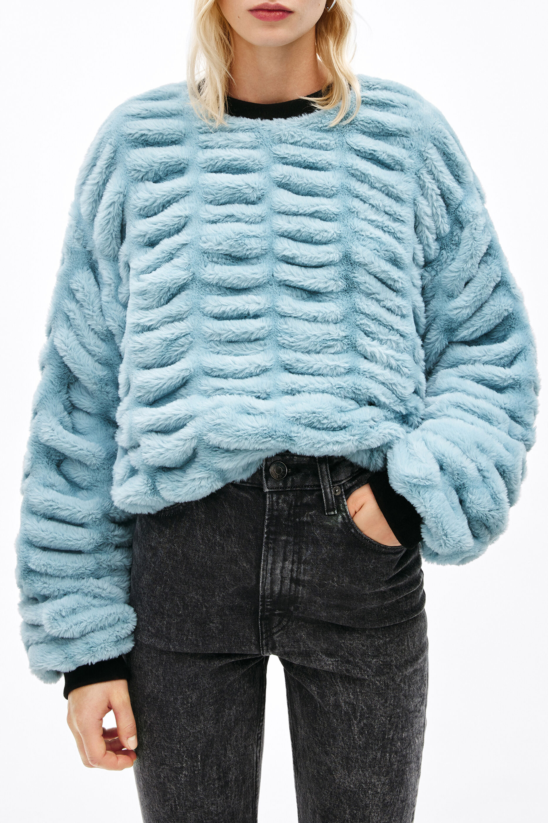 Sudadera pelo azul