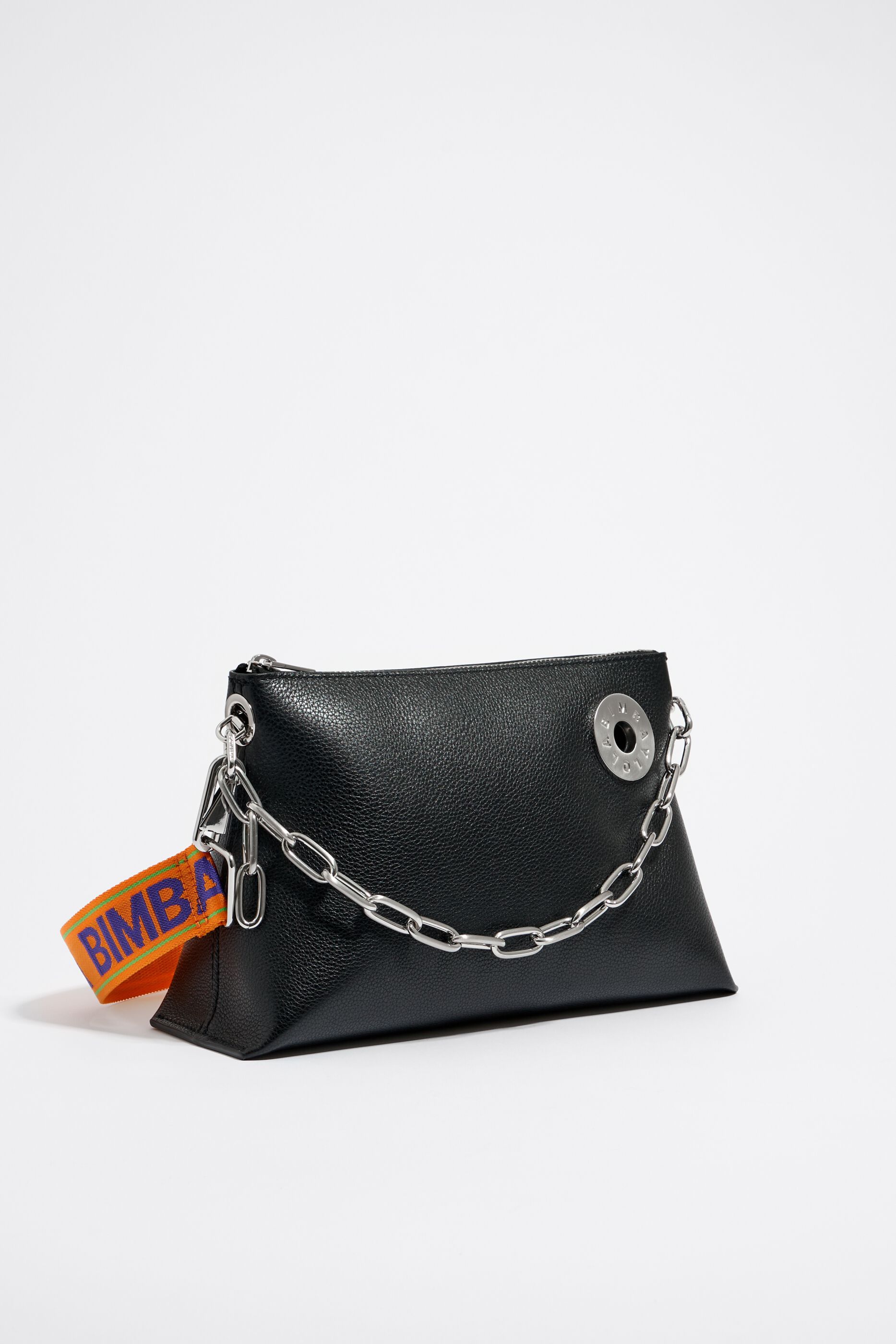 Bolso trapecio M piel negro