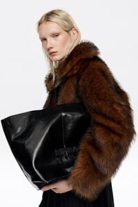 Bolso shopper grande piel negro
