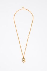 Collar cadena dorada letra B