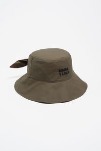 Gorro bucket lazo algod&oacute;n caqui