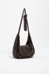 Bolso hombro mediano tejido chocolate
