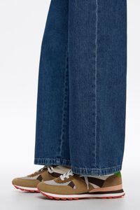 Deportiva t&eacute;cnica serraje y nylon 13 19 marr&oacute;n