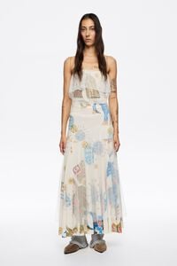 Vestido largo Mask marfil