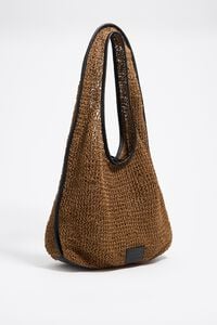 Bolso de hombro Paper trenzado oliva