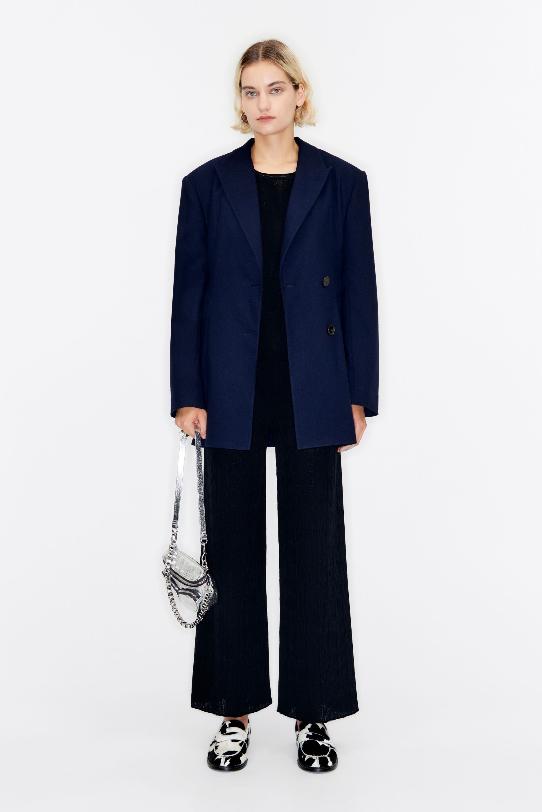 Pantalon discount punto negro