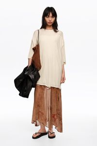 Vestido bimateria con bajo abotonado Underwater